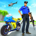 US Police Moto Bike Chase - Gangster Shooter Games
