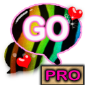 Rainbow Zebra theme for GO SMS