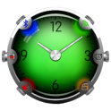 Colorful Glass Clock Widget