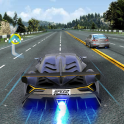 Driving in speed car