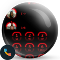 Neon Red Contacts Dialer Theme