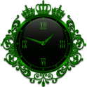 Green Crown Clock Widget