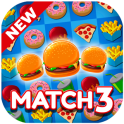 Super Burger Match 3 HD. Swap and Connect Game