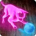 Neon del gato Tom Holograma