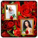 Red Rose Photo Collage Frames