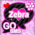 Sparkly Zebra Theme for GO SMS