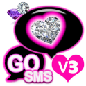 Diamond Heart Theme for GO SMS