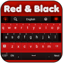 लाल काले कीबोर्ड