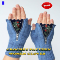Luvas Mulheres Padrão Crochet
