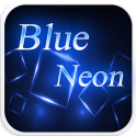 Blue Neon Emoji Keyboard Theme