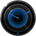 NEON BLUE Laser Clock Widget