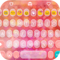 Pink Love Emoji Keyboard Theme