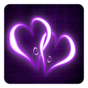 Фиолетовый Сердца Живые Обои