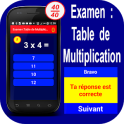 Examen pour apprendre la Table de Multiplication