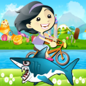 Girl Bike Ride Shark Attack