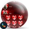Love Red Heart Valentine Phone Dialer Theme