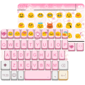 Retro Pink Emoji Keyboard Skin