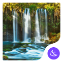 waterfall nature scene -APUS Launcher theme