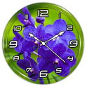 Orchid Clock Live Wallpaper