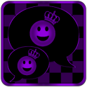Purple Chess Crown GO SMS Theme