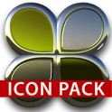 Lime silver glas icon pack 3D