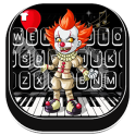 Scary Piano Clown Keyboard Background
