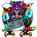 Supreme Skull Graffiti Skateboard Keyboard Theme