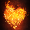 burning heart live wallpaper