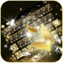 Oro mariposa teclado tema