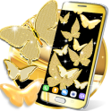 Papel tapiz de mariposa de oro en vivo