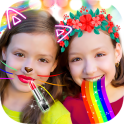 Crazy Rainbow Selfie Lense Cámara Maquillaje Girl