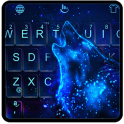 Live Sparkle Wolf Keyboard Theme