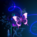 Neon Butterfly Live Wallpaper