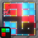 Dots and Boxes (Neon) 80s Style Cyber Game Squares