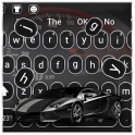 Luxury black sports car keyboard