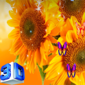 3D Sunflower Wallpaper