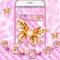 Pink Golden Pearl Butterfly Theme