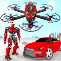 Drone robot car transforming game