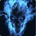 Blu Flame Skull Live Wallpaper