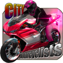 Die Stadt Motorradfahrer