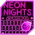 GO Keyboard Pink Neon Theme