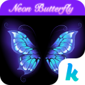 Neon Butterfly Keyboard Theme