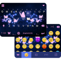 Neon Butterfly Emoji iKeyboard