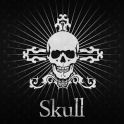 Black Skull Atom Theme