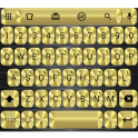 Metallic Gold Emoji Keyboard