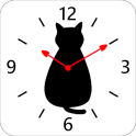 Cat silhouette Clock2