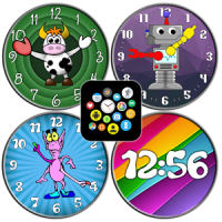"Playful" watch face pack 3 for Bubble Clouds