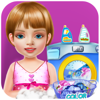 Wash laundry games for girls