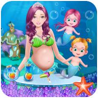 Mermaid Geburt Baby Spiele