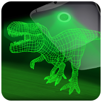 Dino parque de laser holograma